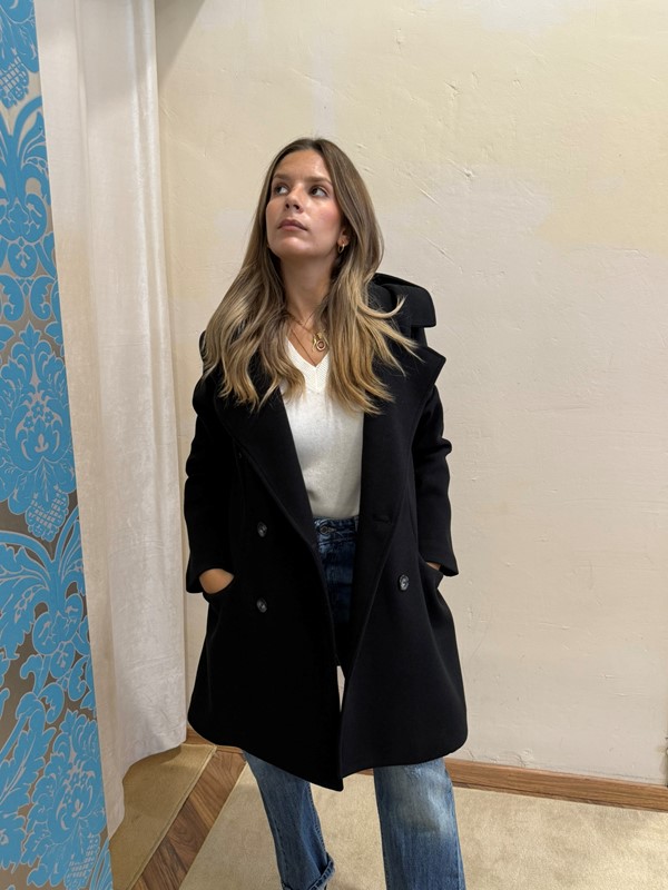 cappotto SISTE’S midi doppiopetto con cappuccio donna cappotto SISTE’S midi doppiopetto con cappuccio donna