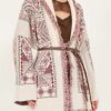 PHILIA LOFT Cardigan jacquard con cintura