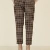 SOUVENIR Pantalone a quadri con elastico in vita