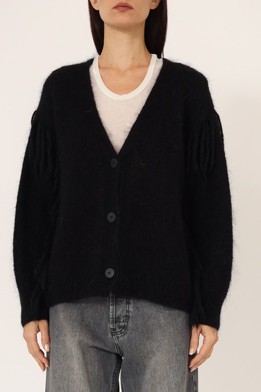 PHILIA LOFT Cardigan over con frange