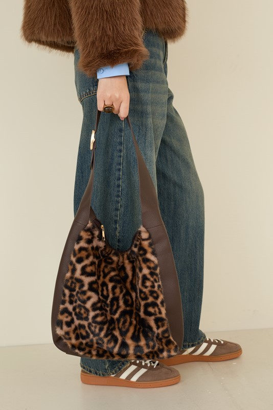 SOUVENIR Borsa shopper ecopelliccia