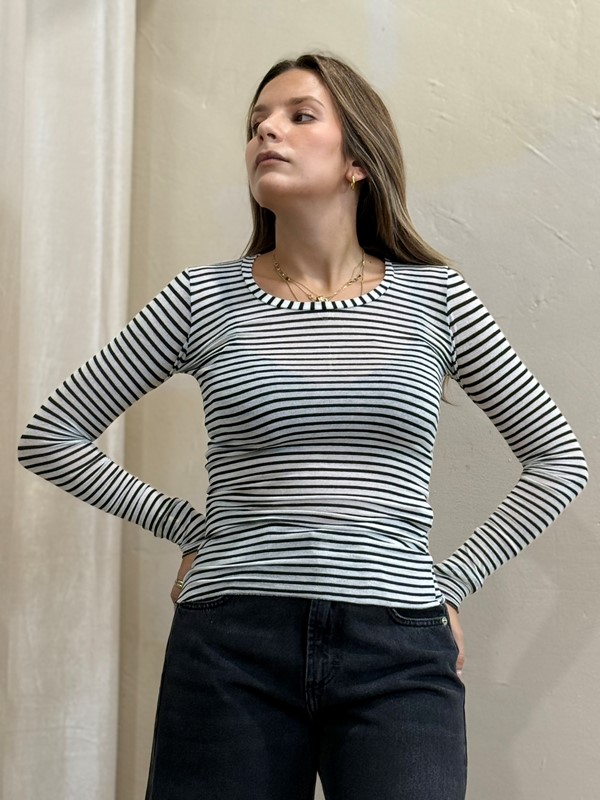 maglia PHILIA LOFT a righe aderente donna maglia PHILIA LOFT a righe aderente donna