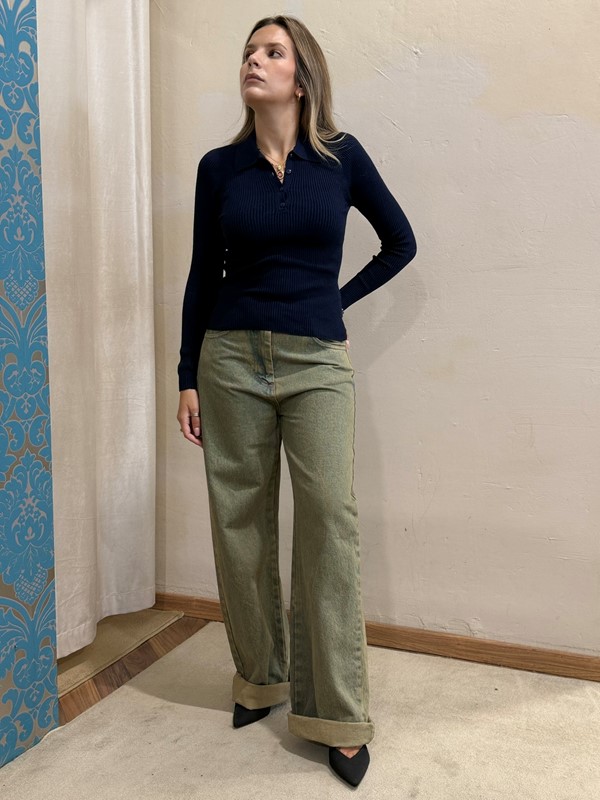 PHILIA LOFT Polo a coste manica lunga