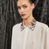 SOUVENIR Camicia con applicazioni e plisse' nella manica