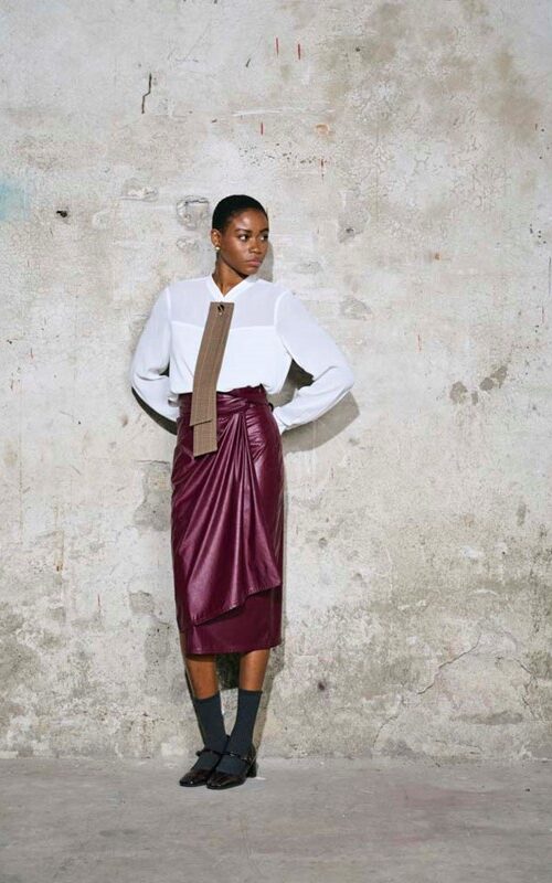 gonna ecopelle H2O con nodo gonna ecopelle H2O con nodo