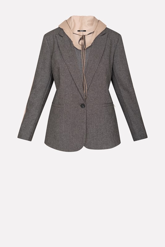 SISTE'S Giacca con cappuccio bicolore