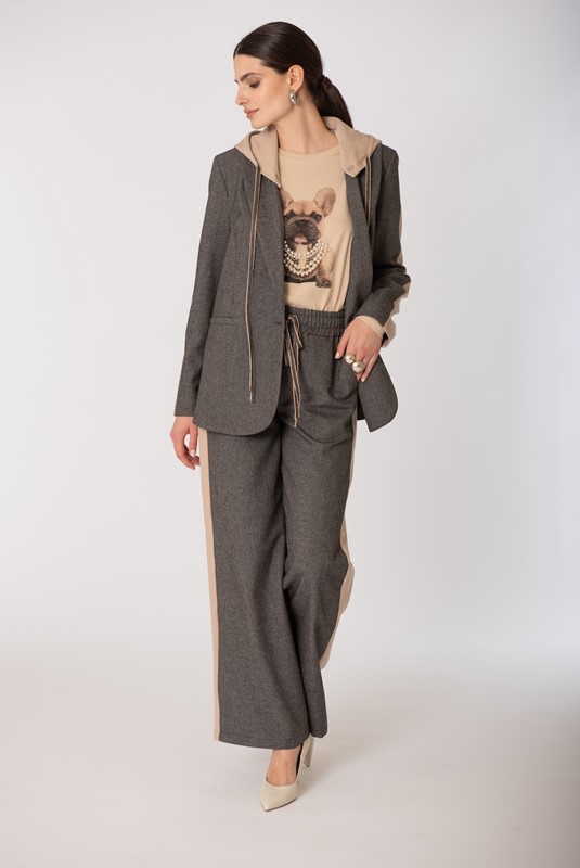 SISTE'S Giacca con cappuccio bicolore