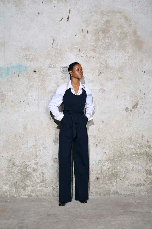 H2O Tuta scollo americana pantalone ampio con cintura