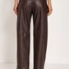 PHILIA LOFT Pantalone ecopelle gamba dritta