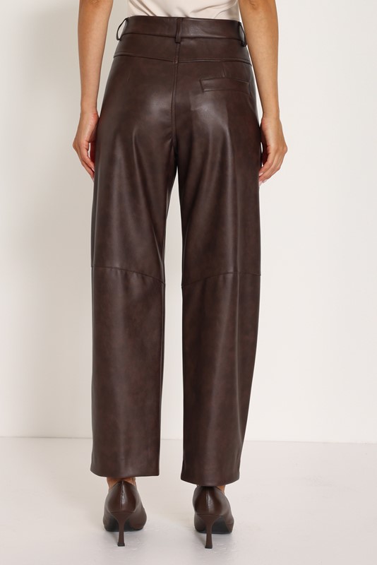 PHILIA LOFT Pantalone ecopelle gamba dritta