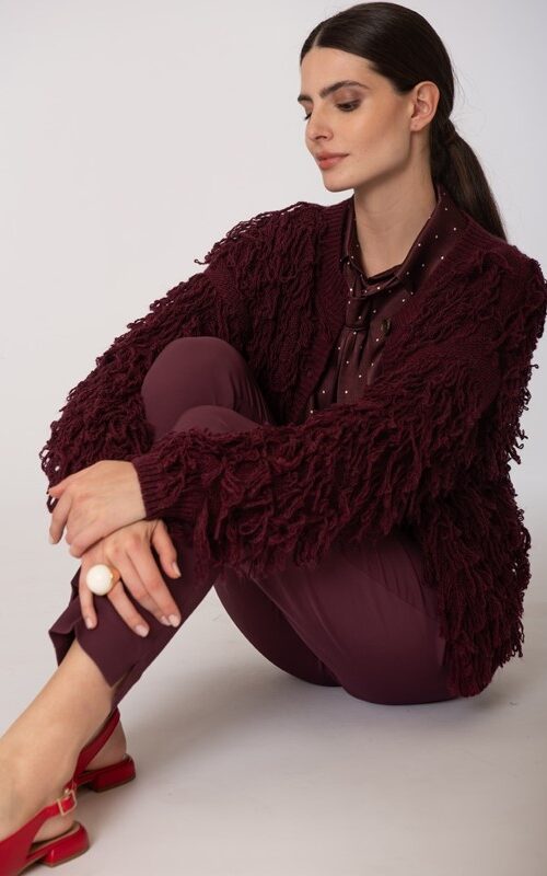 SISTE'S Cardigan girocollo con frange