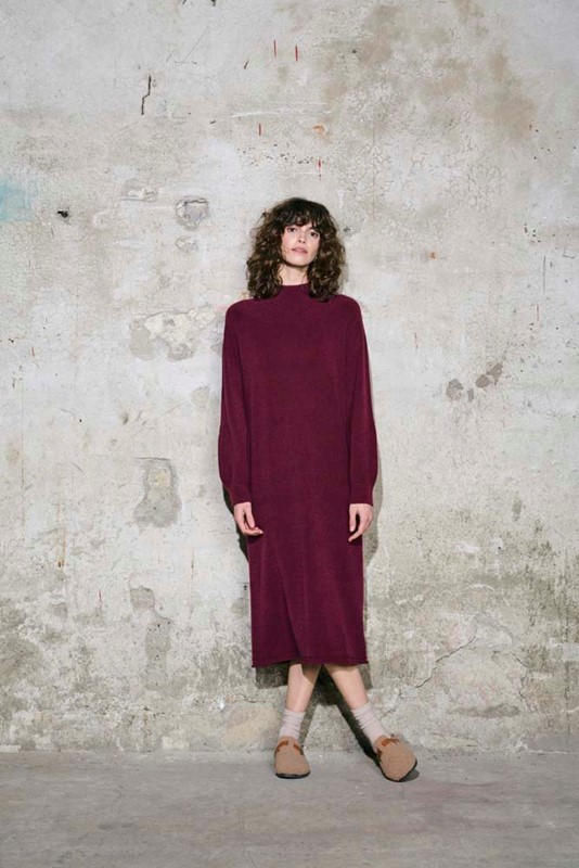 H2O Abito in maglia midi collo lupetto