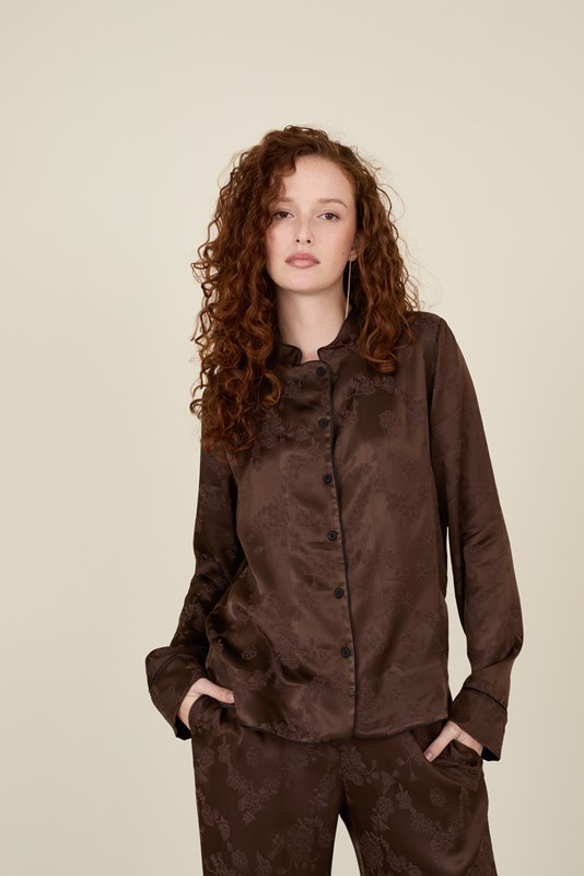 SOUVENIR Camicia con colletto alla coreana