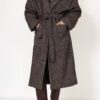 PHILIA LOFT Cappotto spigato mod. vestaglia con spille