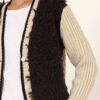 2D44232743B6659A77D9B52019DD82BE_ PHILIA LOFT Cardigan con frange in contrasto
