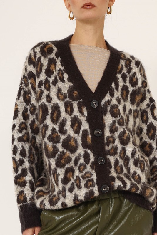 PHILIA LOFT Cardigan animalier