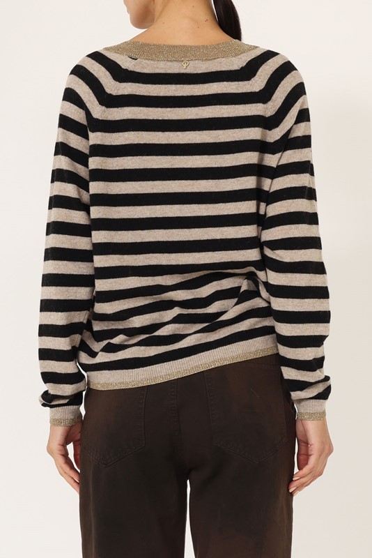PHILIA LOFT Maglia scollo a v a righe