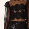 PHILIA LOFT Blusa in tulle con inserto in pizzo