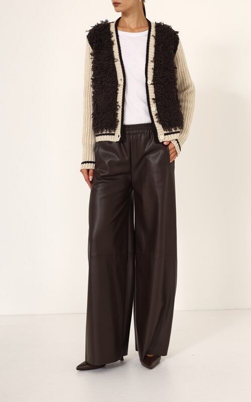 PHILIA LOFT Cardigan con frange in contrasto