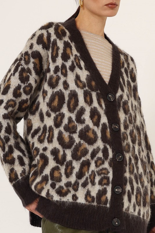 PHILIA LOFT Cardigan animalier