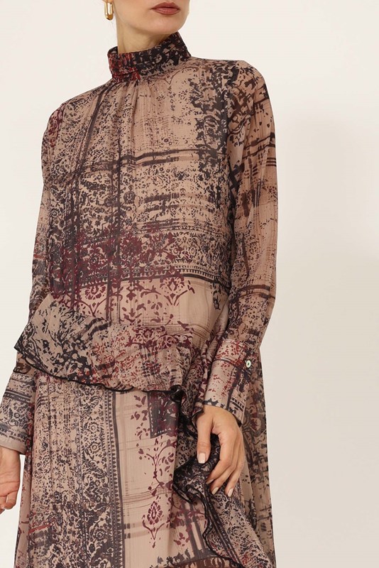 E312FC16A55685F52BF03F9E101F136E_ PHILIA LOFT Abito con rouches