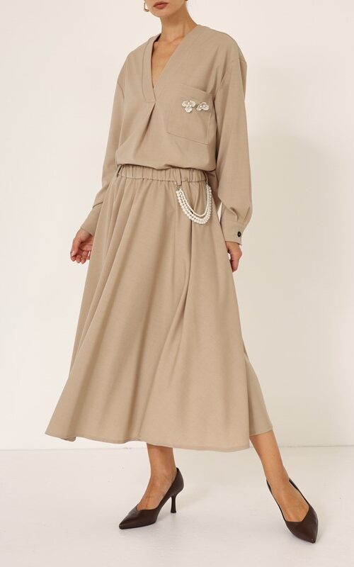 82F3E187CEE09D2A9A3E806F8B08FD57_ PHILIA LOFT Gonna a ruota con elastico in vita