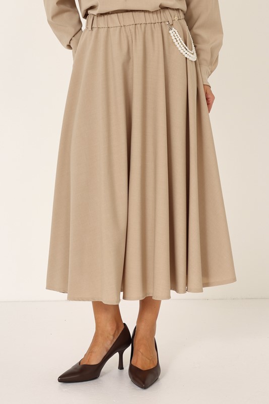 C3E13CEDFA34CD94FB6ED42061AFAC53_ PHILIA LOFT Gonna a ruota con elastico in vita