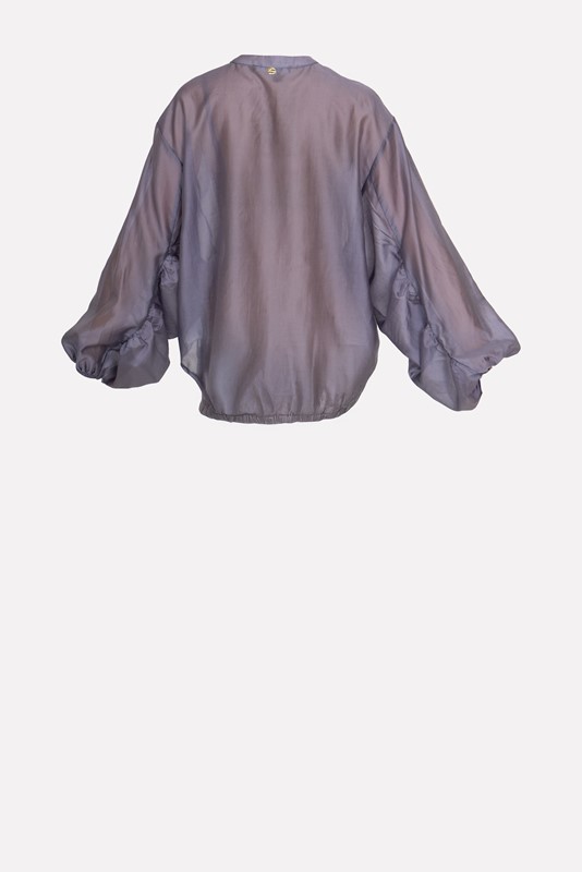 SISTE'S Camicia coreana con manica ampia trasparente