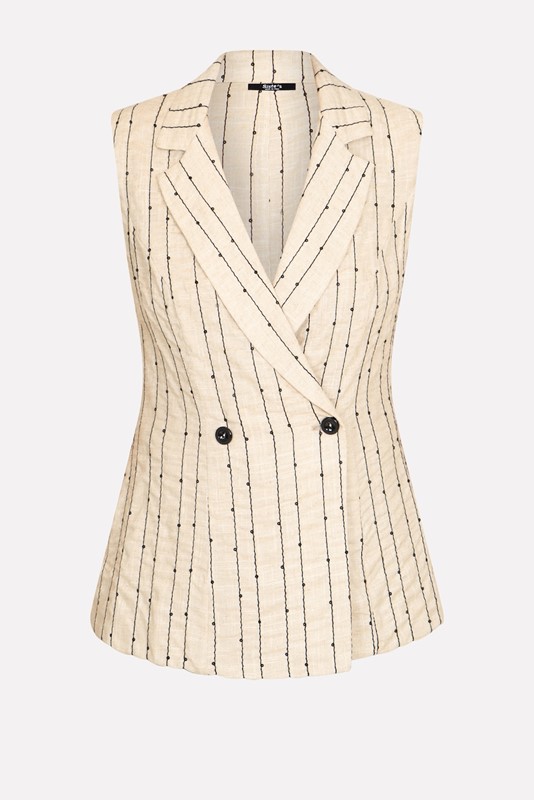 214C149FCBE32326472D7653D57C5A9D_ SISTE'S Gilet doppiopetto con micro paillettes