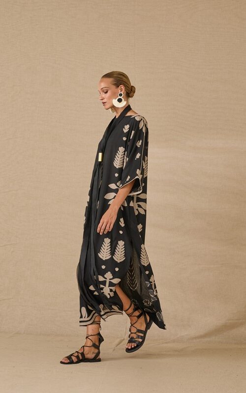 SOUVENIR Abito in fantasia m/m con doppio spacco