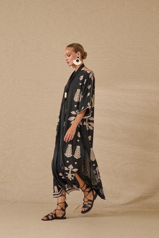 SOUVENIR Abito in fantasia m/m con doppio spacco