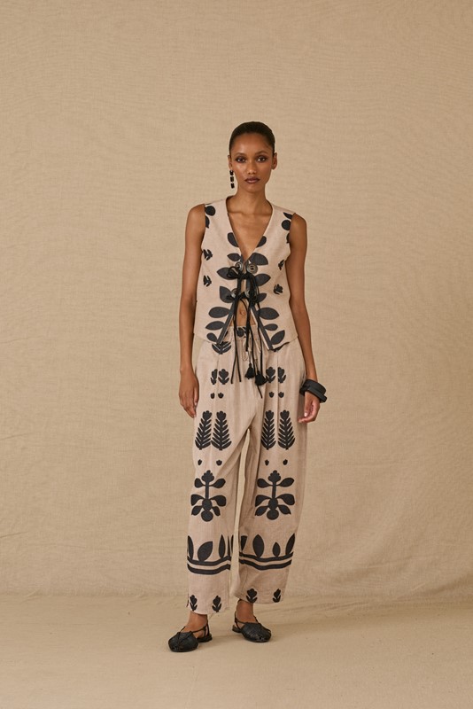 4EDC216560F5D1974C5B4C645FFABB1C_ SOUVENIR Pantalone in fantasia con elastico in vita