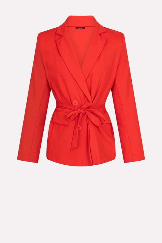 SISTE'S Giacca doppiopetto con cintura punto milano