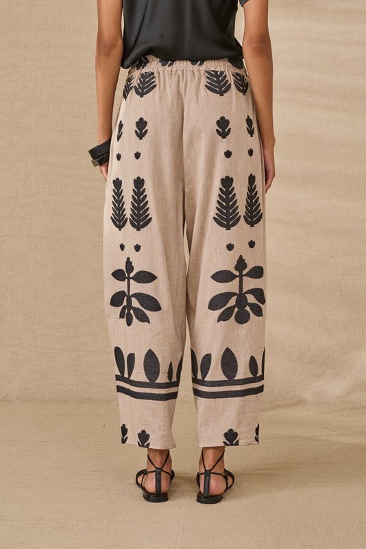 6C8F59BC4E75AD4E4B12B6DB8FCAC315_ SOUVENIR Pantalone in fantasia con elastico in vita