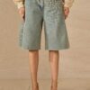 SOUVENIR Bermuda in jeans con strass