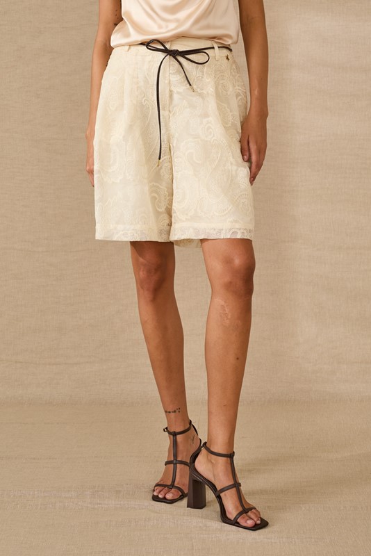 SOUVENIR Short media lunghezza tessuto lavorato