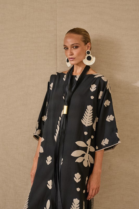 SOUVENIR Abito in fantasia m/m con doppio spacco