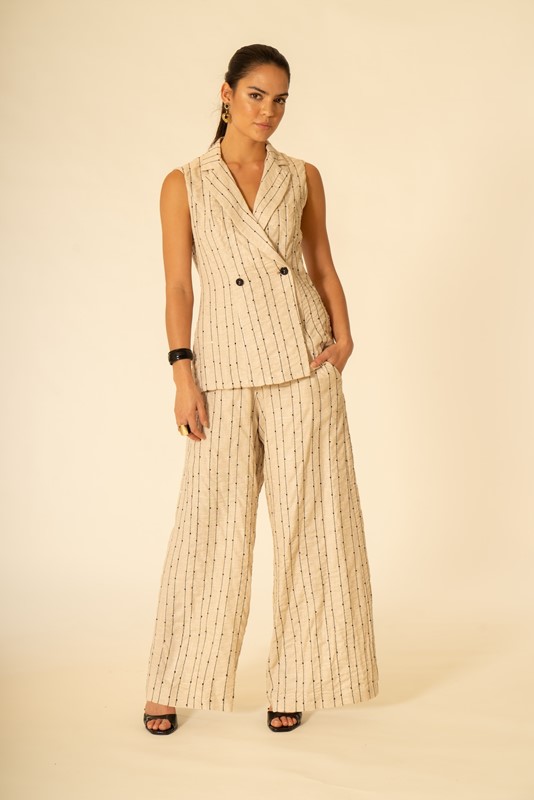 8CE6DEE6151D59D46370E044EBD8672E_ SISTE'S Gilet doppiopetto con micro paillettes