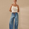 9AD3A61954E69310EC8F60AB6193AB9B_ SOUVENIR Jeans ampio con cintura