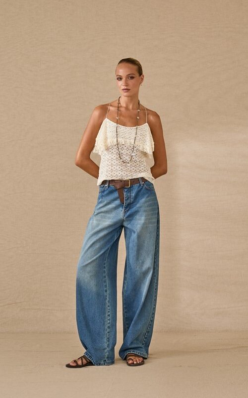 SOUVENIR Jeans ampio con cintura