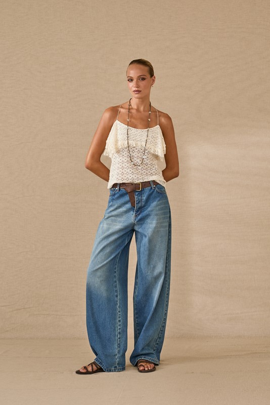 SOUVENIR Jeans ampio con cintura