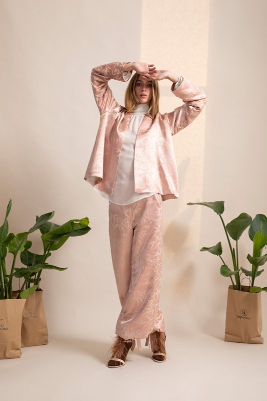 PEPE ROSA Pantalone japan con laccetto sul fondo ed elastico dietro