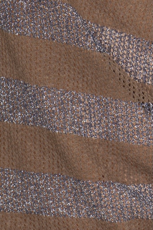 SISTE'S Maglia a righe glitter con  scollatura asimmetrica