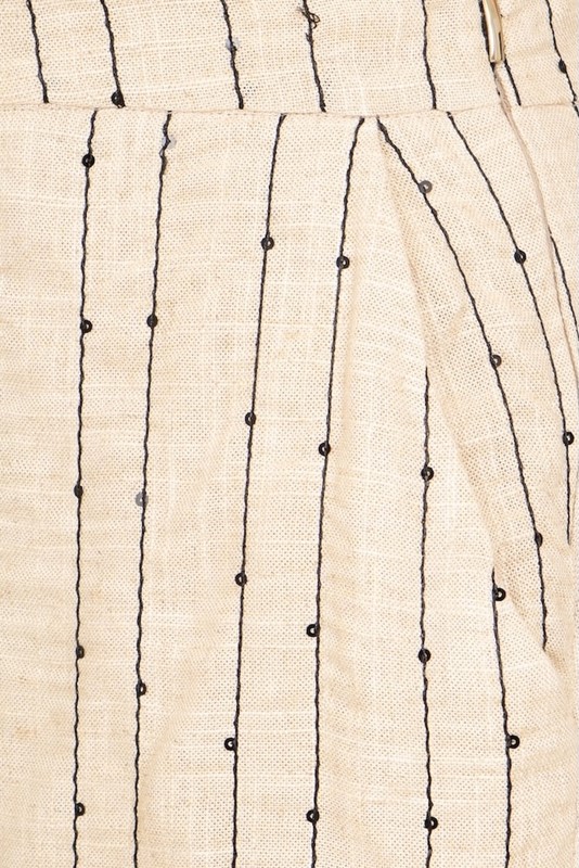 SISTE'S Pantalone ampio con elastico dietro gessato micropaillettes