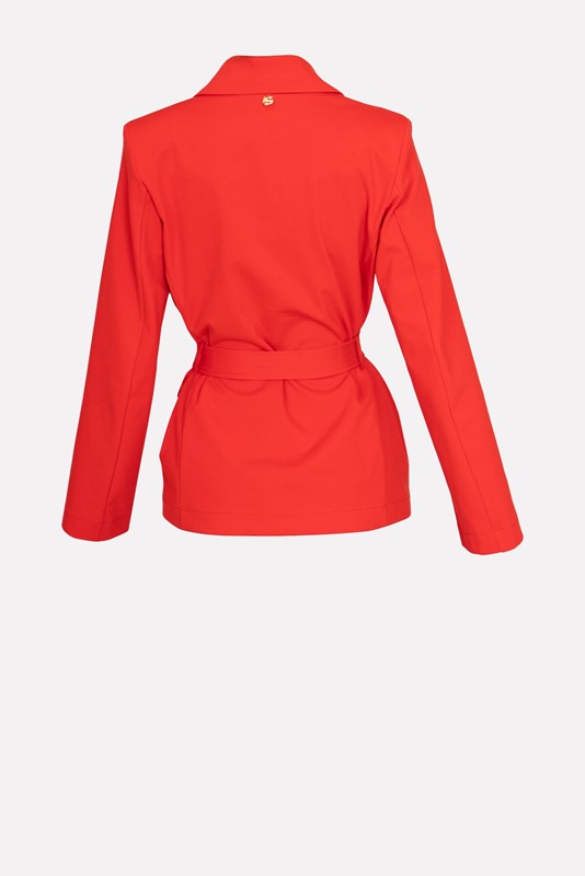 SISTE'S Giacca doppiopetto con cintura punto milano