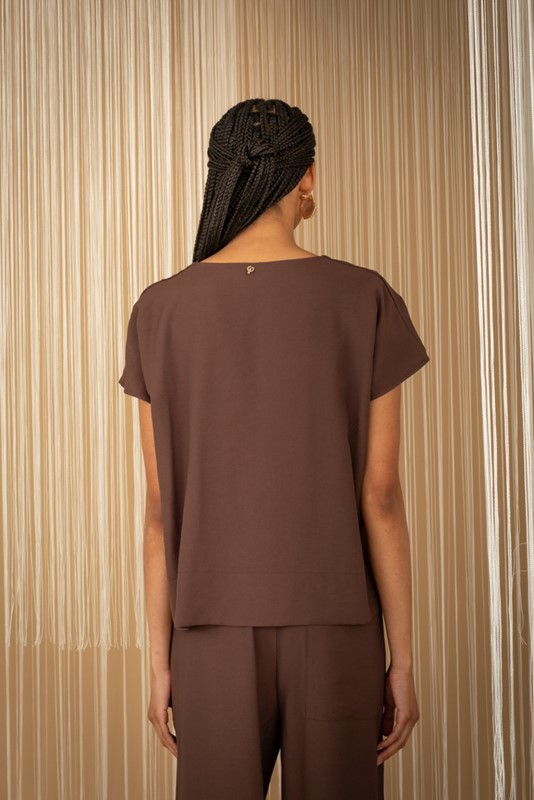 PHILIA LOFT Blusa scollo v con riprese sotto il seno