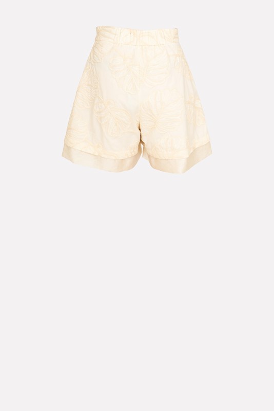 SISTE'S Bermuda ricamo foglia