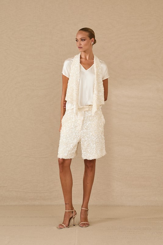 SOUVENIR Bermuda in paillettes