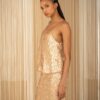 PHILIA LOFT Top bretelline con paillettes