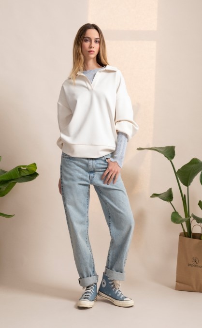 PEPE ROSA Jeans lavaggio chiaro gamba dritta